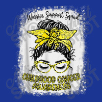 Childhood Cancer Warrior Support Squad Gold Ribbon Messy Bun Pa Trucker Cap | Artistshot