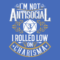 Not Antisocial, Rolled Low Charisma Funny Rpg Loves Dragons T Shirt Fashion Visor | Artistshot