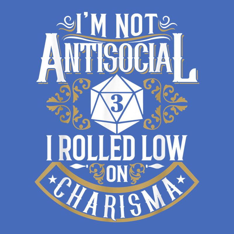 Not Antisocial, Rolled Low Charisma Funny Rpg Loves Dragons T Shirt Fashion Visor by sav.anzoey | Artistshot