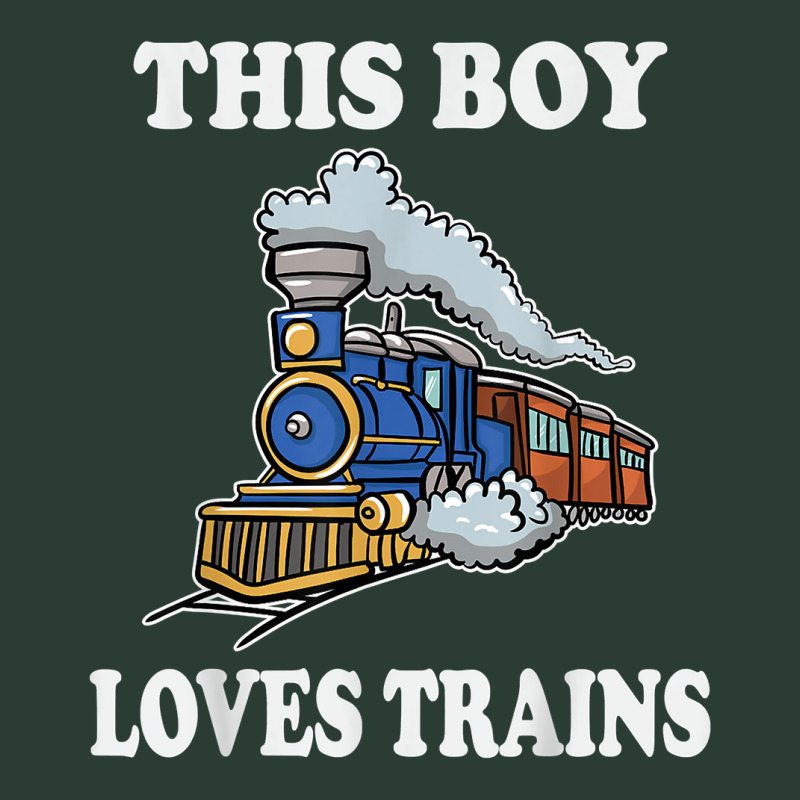 This Boy Loves Trains Gift Train Wagon Lover Gifts T Shirt Fashion Visor by rainandehay | Artistshot