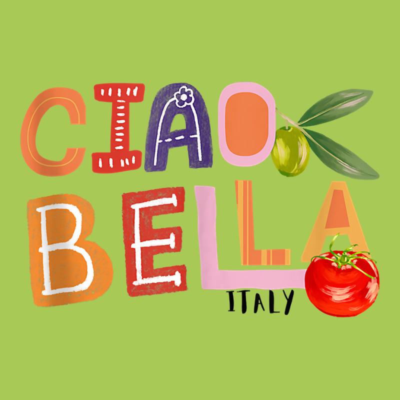 Funny Ciao Bella Saying Italy Garden For Italian Foods Lover Tank Top Fashion Visor | Artistshot