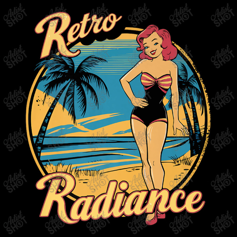 Retro Radiance Beach Art With Palm Trees V-Neck Tee by Kasey | Artistshot