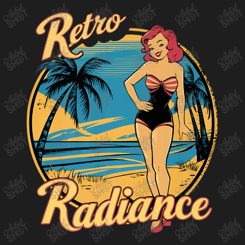 Retro Radiance Beach Art With Palm Trees Classic T-shirt by Kasey | Artistshot