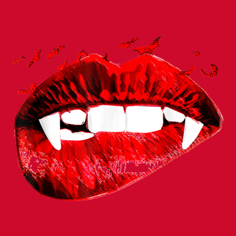 Vampire Kissing Lips Vampire Teeth Bats Halloween Retro Trucker Cap by Amenity | Artistshot