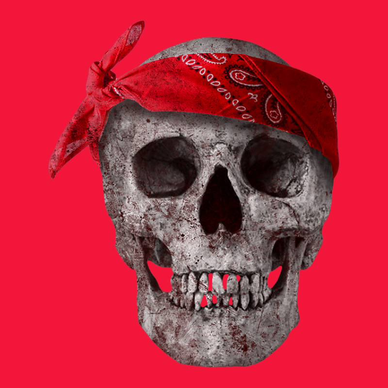 Skull With Red Paisley Bandana, Thug, Gangster Seamless Cap | Artistshot