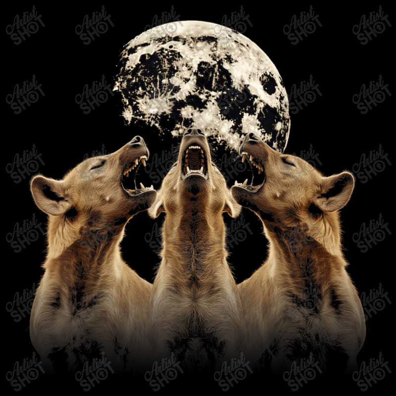 Hyena African Animal Howling Moon Adjustable Cap by Kasey | Artistshot