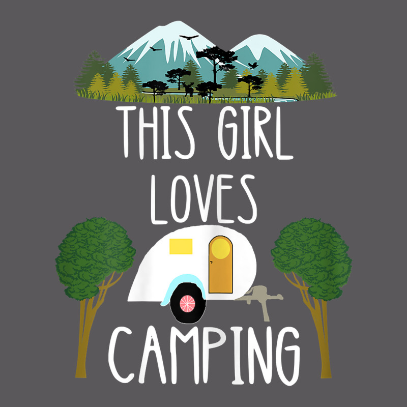 This Girl Loves Camping Rv Teardrop Trailer Camper Caravan Seamless Cap by MarilynCleo | Artistshot