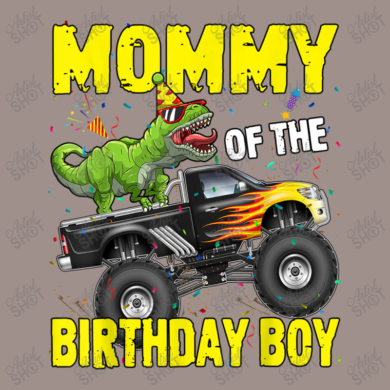 Mommy Of The Birthday Boy Dinosaurs T Rex Monster Truck Characters Car 5 Panel Snapback Cap | Artistshot