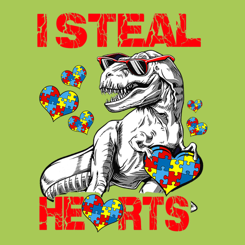 I Steal Hearts Autism Awareness Dinosaur Trex Fashion Visor | Artistshot