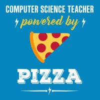 Computer Science Teacher Powered By Pizza Funny Gift Fashion Visor | Artistshot