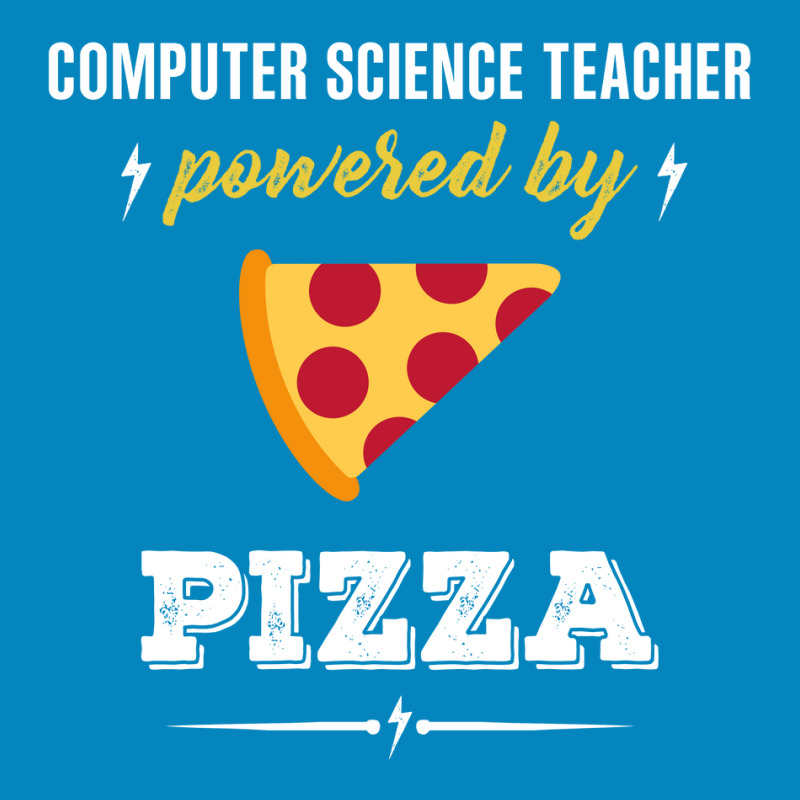 Computer Science Teacher Powered By Pizza Funny Gift Fashion Visor | Artistshot