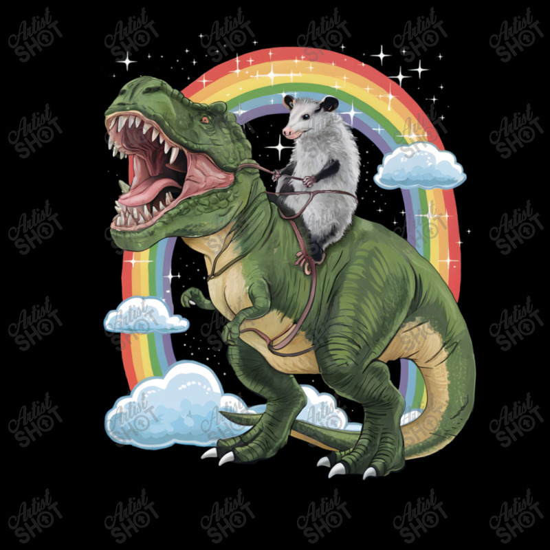 Possum Opossum Riding Dinosaur T Rex Urban Pullover Hoodie by Kasey | Artistshot