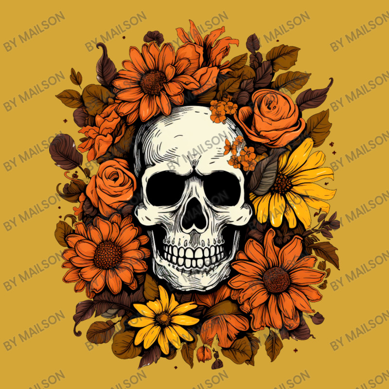 Skull And Flowers Drawstring Bags | Artistshot