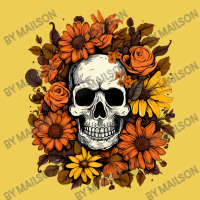 Skull And Flowers Portrait Canvas Print | Artistshot