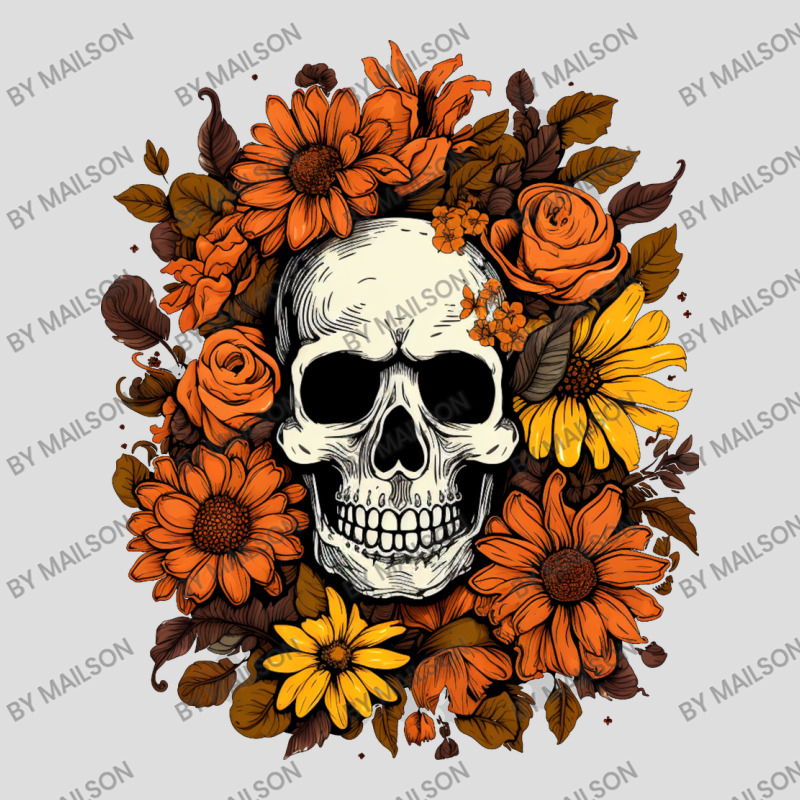 Skull And Flowers Glass Tumbler | Artistshot