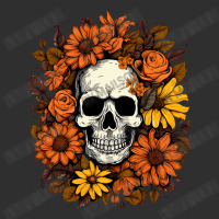 Skull And Flowers Round Leatherette Patch | Artistshot