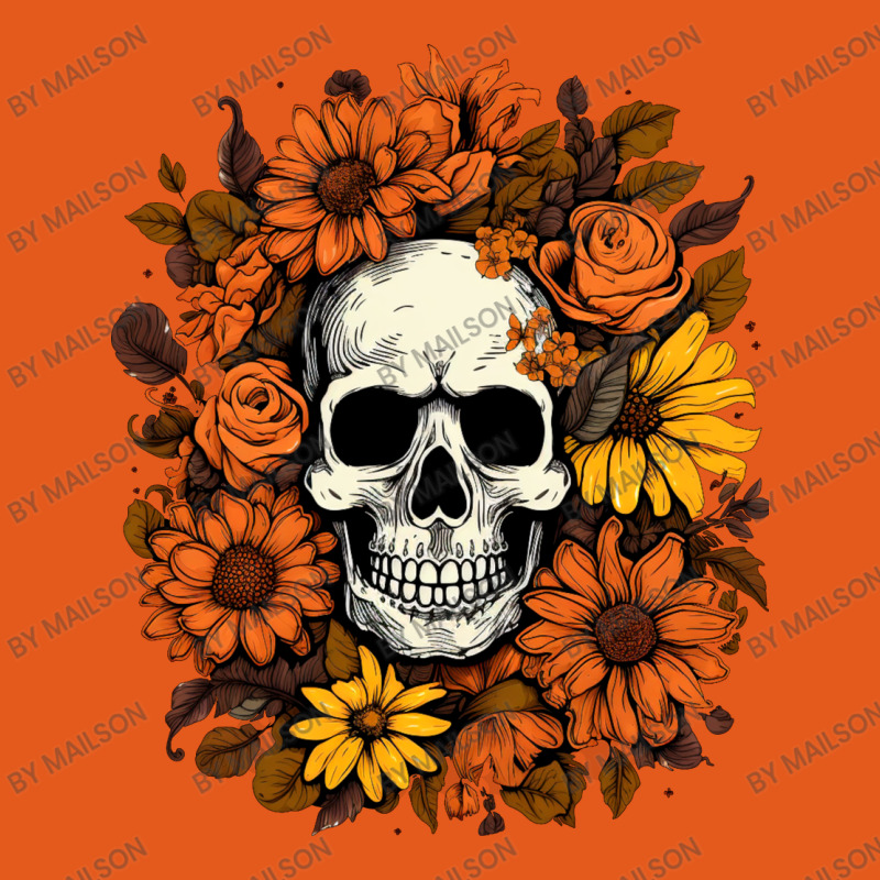 Skull And Flowers Medium-length Apron | Artistshot