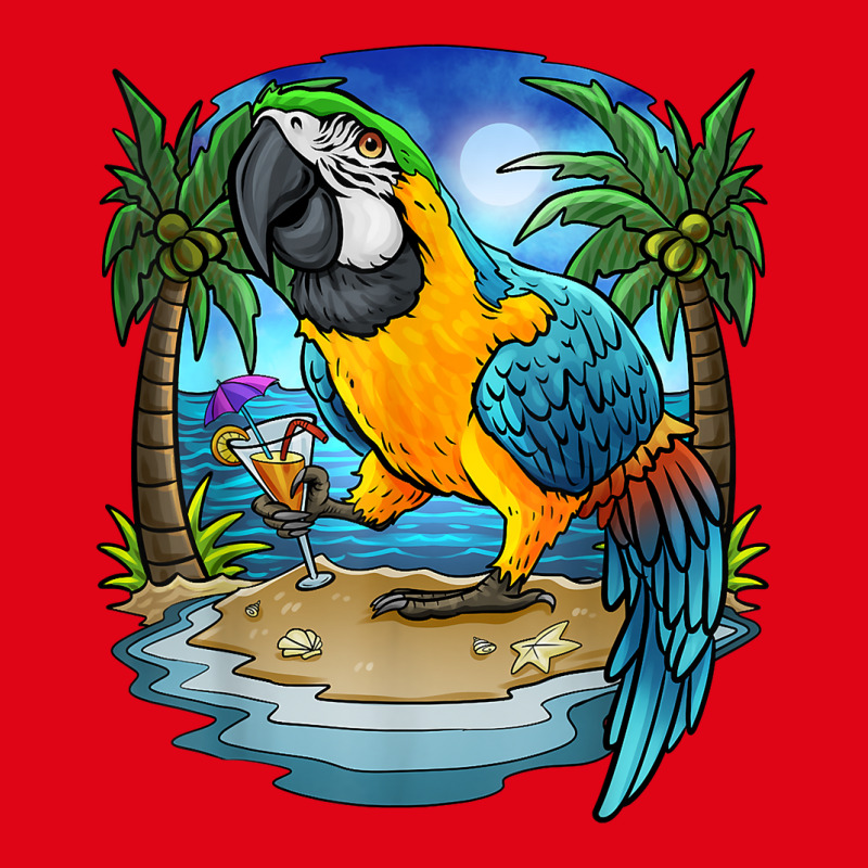 Blue And Gold Macaw Parrot Drinking Margaritas Vacation Bird T Shirt Retro Trucker Cap by cm-arts | Artistshot