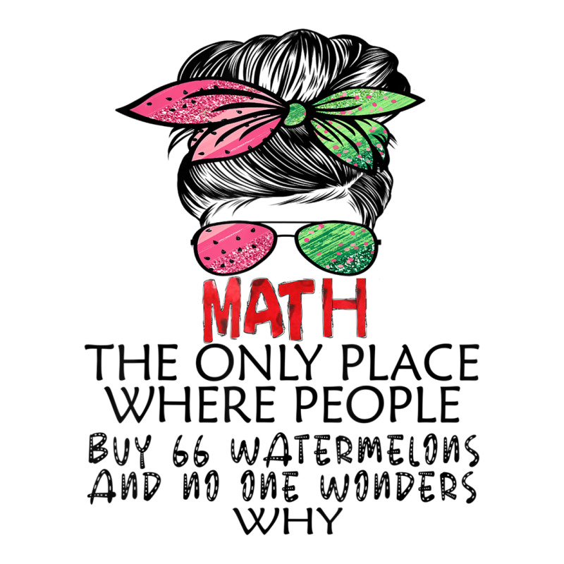 Math Watermelons Mathematics Calculation Numbers Messy Bun Seamless Cap by Skunk | Artistshot