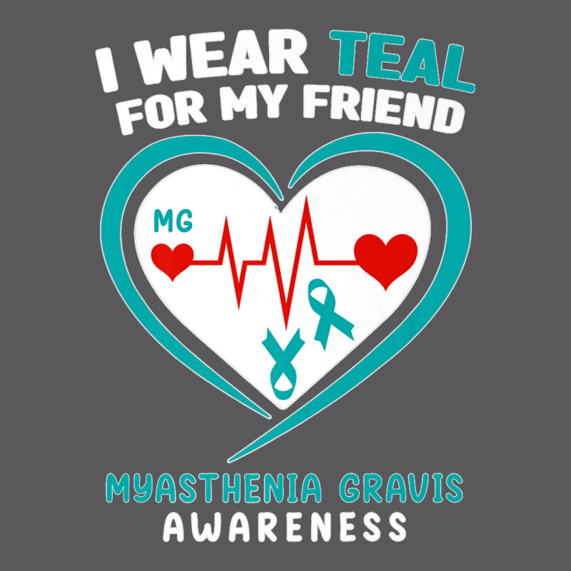 I Wear Teal For My Friend Myasthenia Gravis Awareness Premium T Shirt Seamless Cap | Artistshot