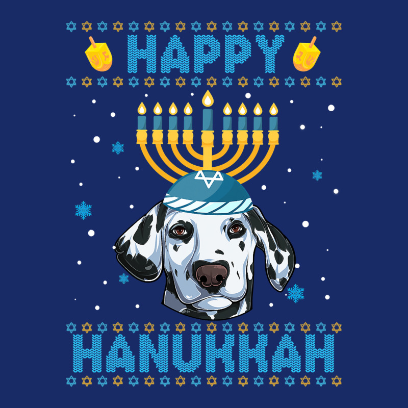 Dalmatian Dog Mens Happy Hanukkah Dalmatian Hanukkah Ugly Sweater Chri 5 panel snapback cap by pester | Artistshot