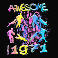 Awesome Since 1971. Agility Dog Training Graffiti Design T Shirt Pa Trucker Cap | Artistshot