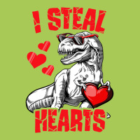 Boys Valentines Day Kids Dinosaur T Rex Lover I Steal Hearts T Shirt Fashion Visor | Artistshot