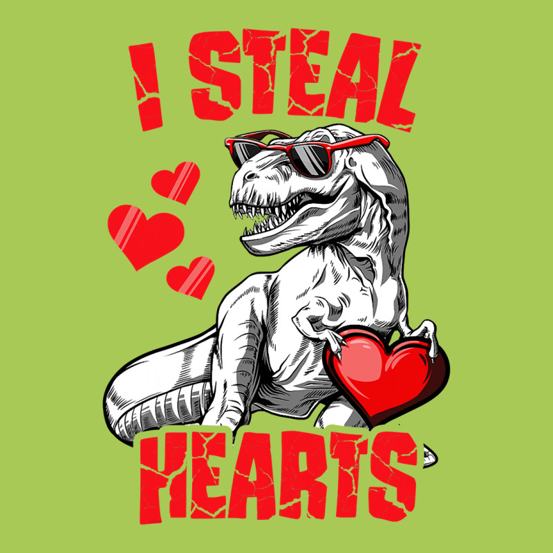 Boys Valentines Day Kids Dinosaur T Rex Lover I Steal Hearts T Shirt Fashion Visor | Artistshot