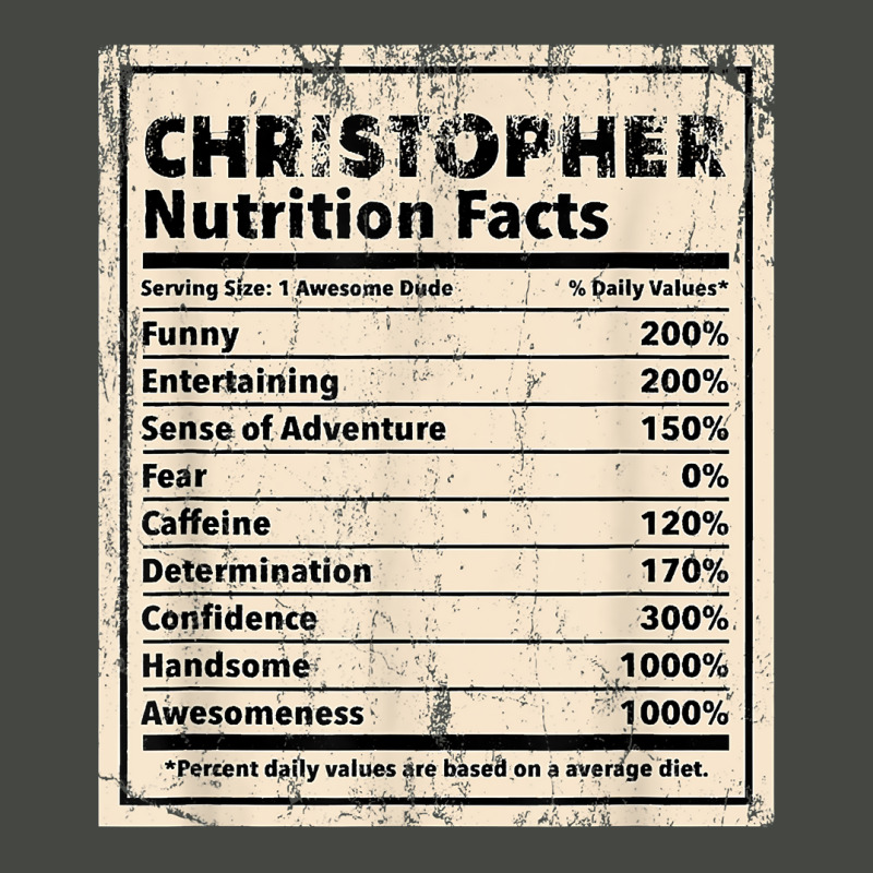 Christopher Nutrition Facts Funny Name Humor Nickname T Shirt Pa Trucker Cap by dubrayhecallezhd | Artistshot