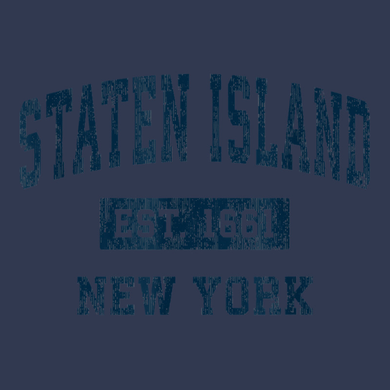 Staten Island New York Ny Vintage Sports Design Navy Print T Shirt Fashion Visor by husserllpr | Artistshot