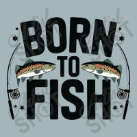 Quotes Born To Fish Unisex Sherpa-lined Denim Jacket | Artistshot