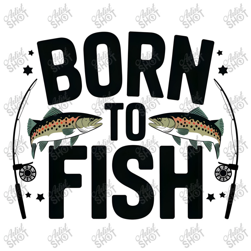 Quotes Born To Fish Men's T-shirt Pajama Set | Artistshot