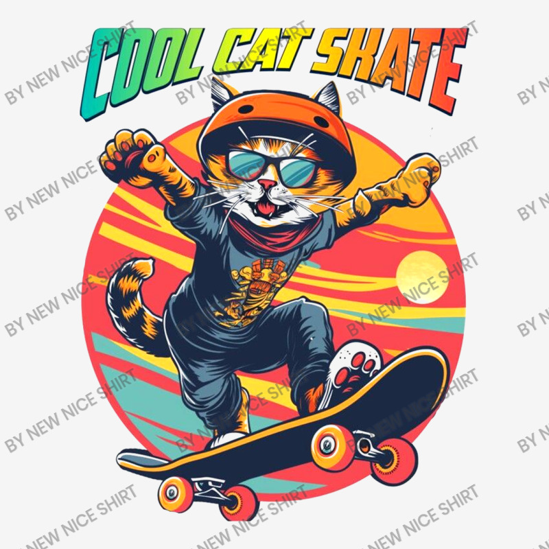 Funny Cool Cat Skateboarder Landscape Canvas Print | Artistshot