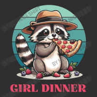 Girl Dinner - Racoon Eating Pizza Round Leatherette Patch | Artistshot