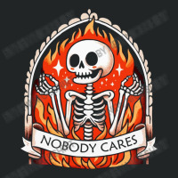 Skeleton Nobody Cares Duffel Bag | Artistshot