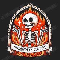 Skeleton Nobody Cares Basic Backpack | Artistshot