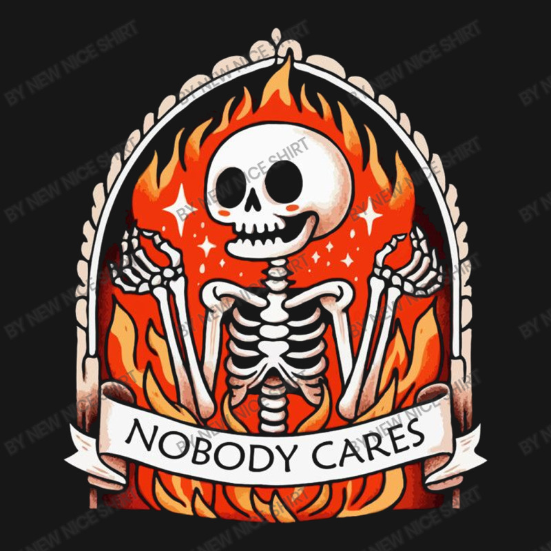 Skeleton Nobody Cares Medium-length Apron | Artistshot