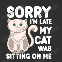 Sorry I'm Late My Cat Was Sitting On Me Round Leatherette Patch | Artistshot