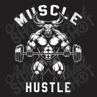 Muscle Hustle Bull Gym T-shirt | Artistshot