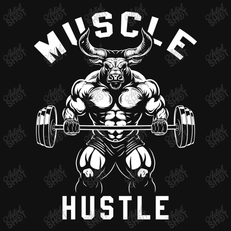 Muscle Hustle Bull Gym Landscape Canvas Print | Artistshot