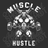 Muscle Hustle Bull Gym Square Leatherette Patch | Artistshot