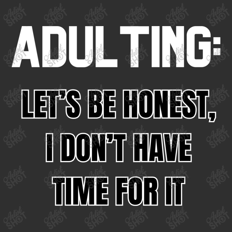 Adulting Let's Be Honest I Dont Have Time For It Round Leatherette Patch | Artistshot