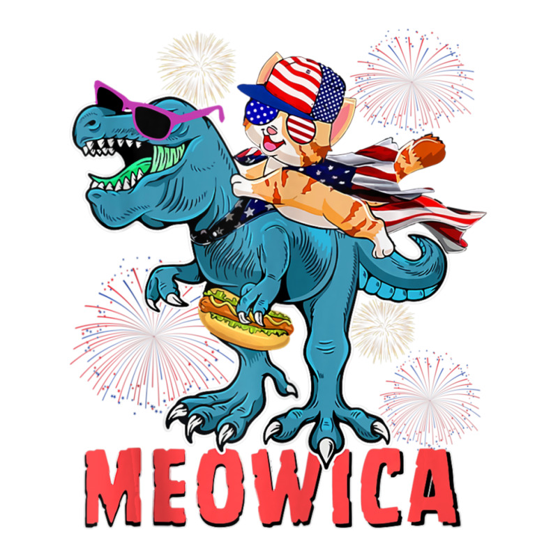 4h Of July Meowica Ca Riding Rex Dinosaur Usa Flag Boys Retro Trucker Cap by cm-arts | Artistshot