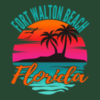 Fort Walton Beach Florida Palm Tree Island Pink Sunset Pullover Hoodie Retro Trucker Cap | Artistshot