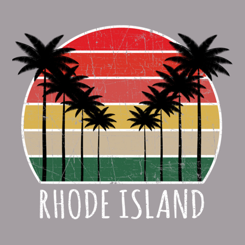 Palm Tree Distressed Rhode Island - Beach Design Seamless Cap by cm-arts | Artistshot