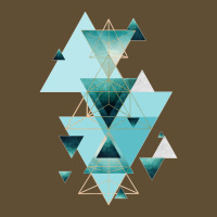 Geometric Triangle Compilation In Teal Seamless Cap | Artistshot