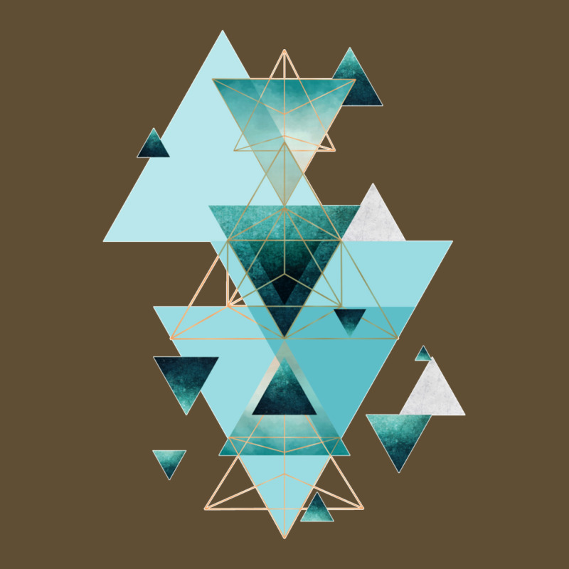 Geometric Triangle Compilation In Teal Seamless Cap | Artistshot