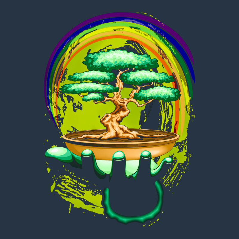 Bonsai Tree And Rainbow On Green Hand, Bonsai Tree, Rainbow On Green H Yupoong Trucker Cap | Artistshot