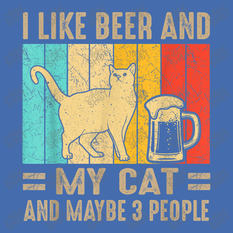 I Like Beer My Cat And Maybe 3 People Retro Line T Shirt Fashion Visor by RoyalStore | Artistshot