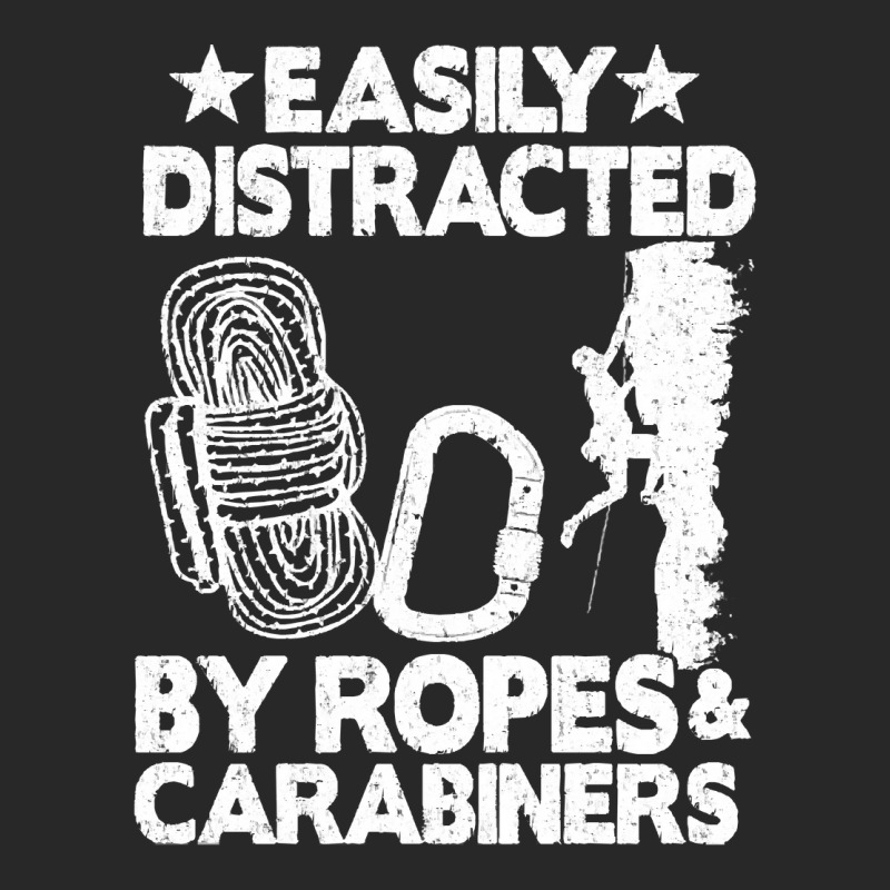 Funny Climbing T  Shirt Easily Distracted By Ropes & Carabiners Funny Fashion Visor | Artistshot